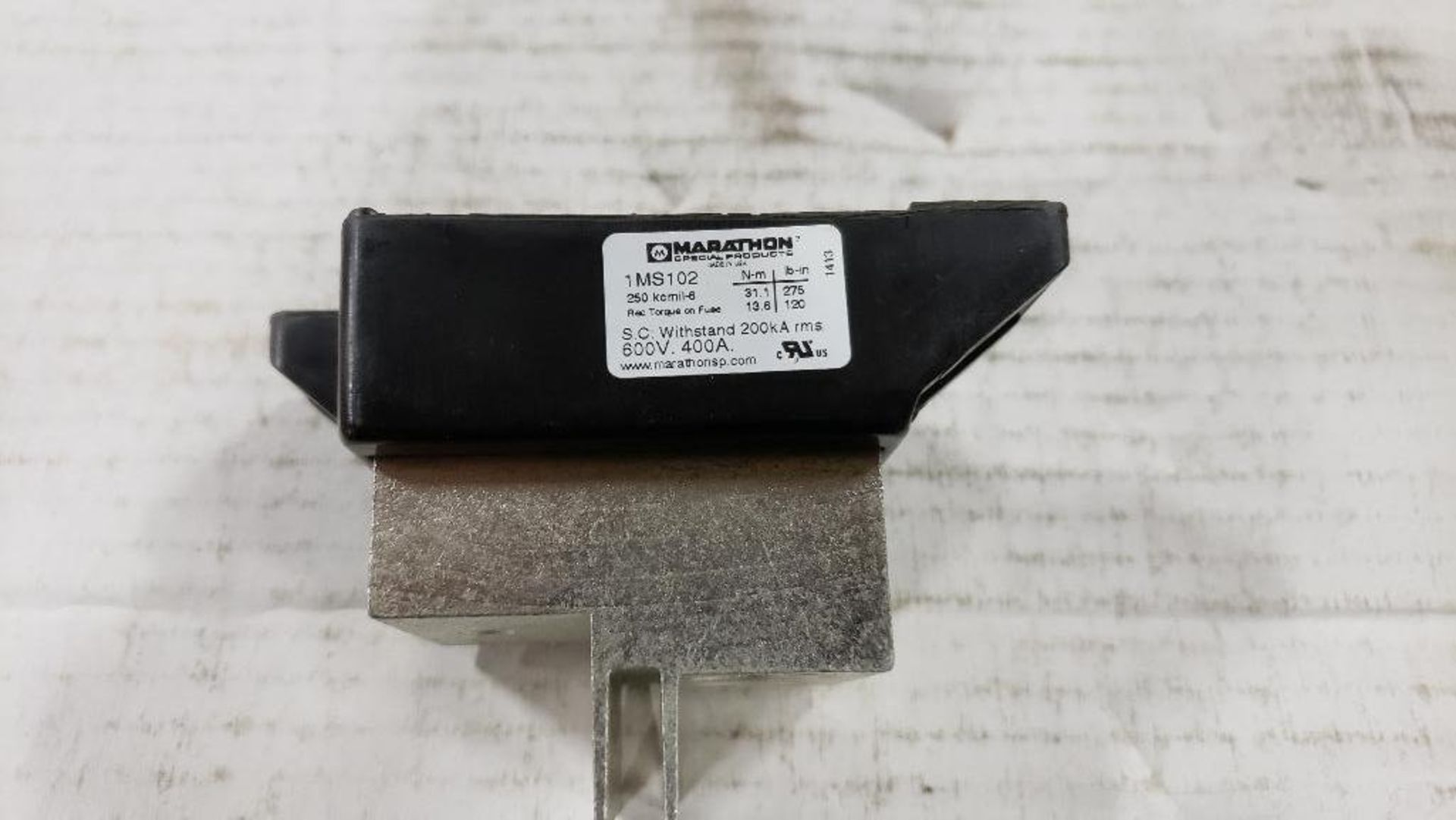 Qty 40 - Marathon fuse holder. 600v, 400amp. Catalog 1MS102. New in bulk box. - Image 3 of 3