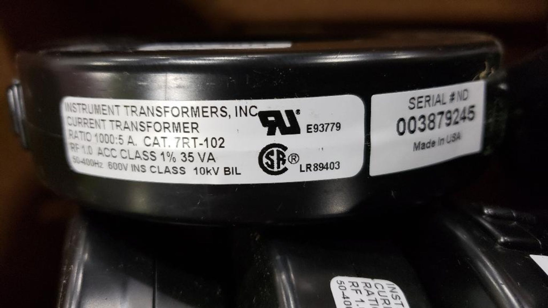 Qty 19 - Instrument Transformers current transformer. Catalog 7RT-102. New without box. - Image 3 of 4