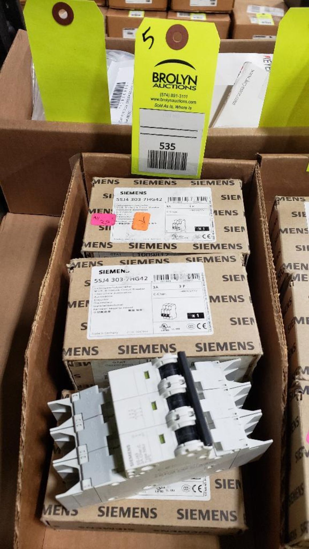 Qty 5 - Siemens breaker. Part number 5SJ4-303-7HG42. New.