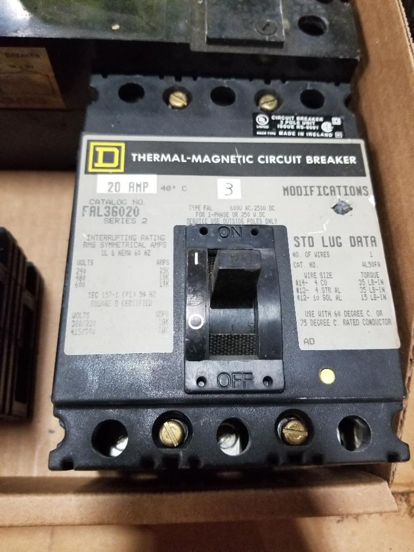 Qty 4 - Molded case circuit breakers. - Image 2 of 5