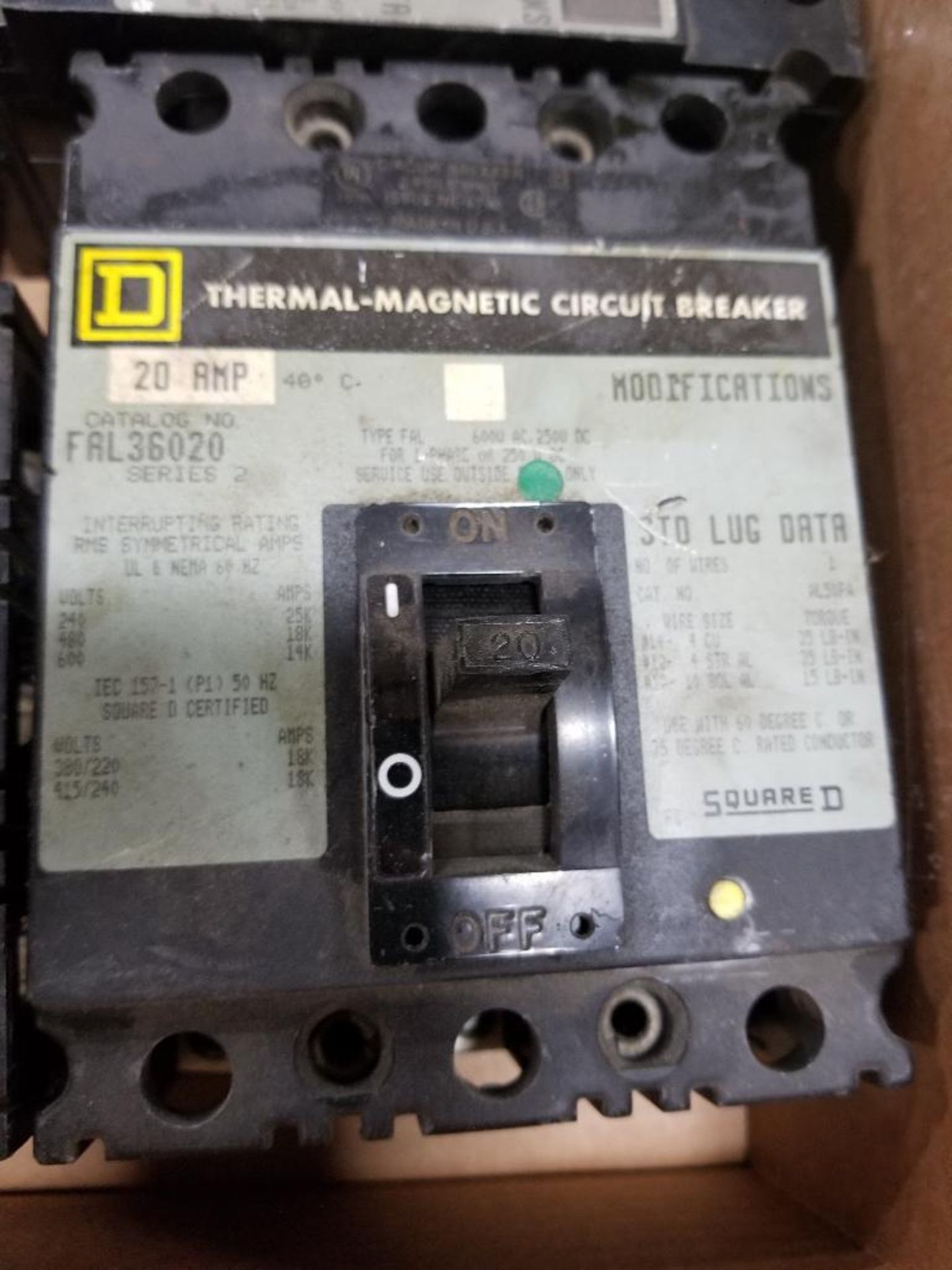 Qty 4 - Square D molded case circuit breakers. - Image 4 of 5