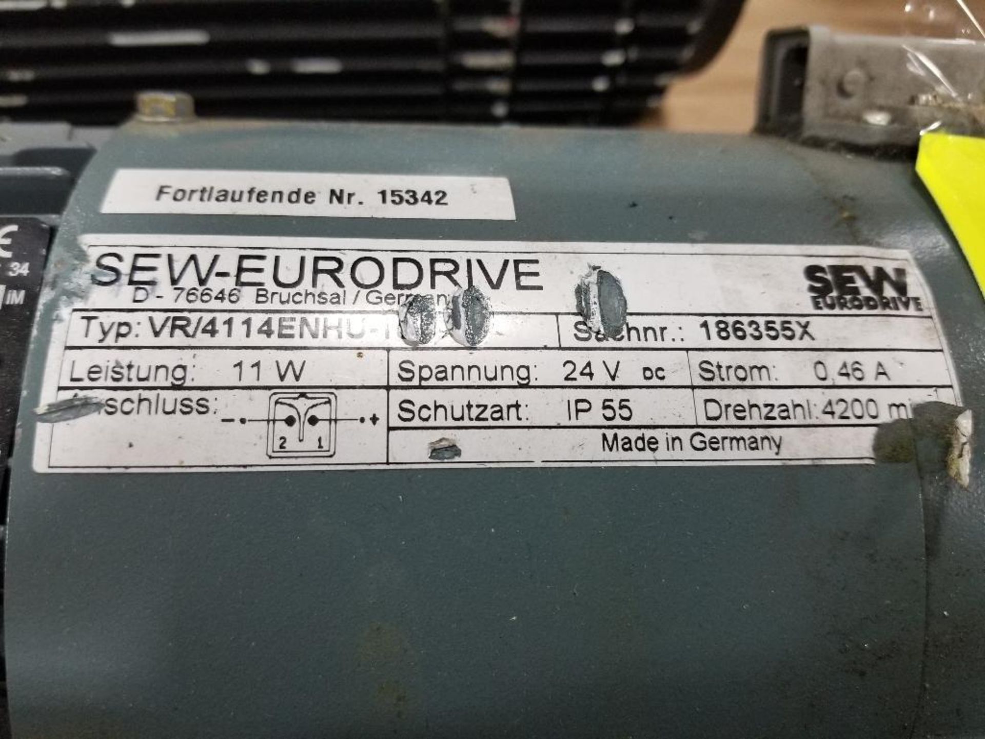 Sew Eurodrive servo motor and gearbox. Model VR/4114ENHU-18C. - Image 3 of 4