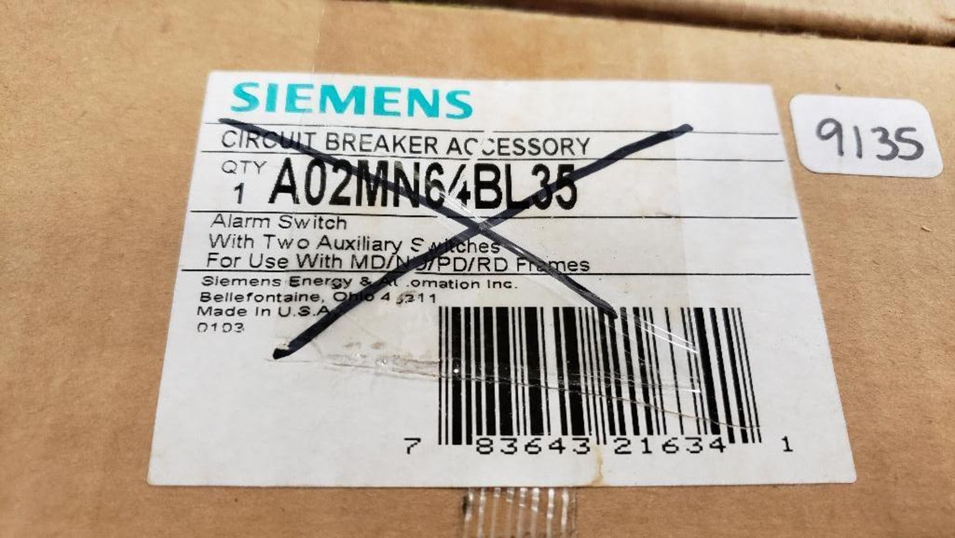 Qty 3 - Siemens circuit breaker assembly. Model A02MN64BL35. - Image 2 of 2