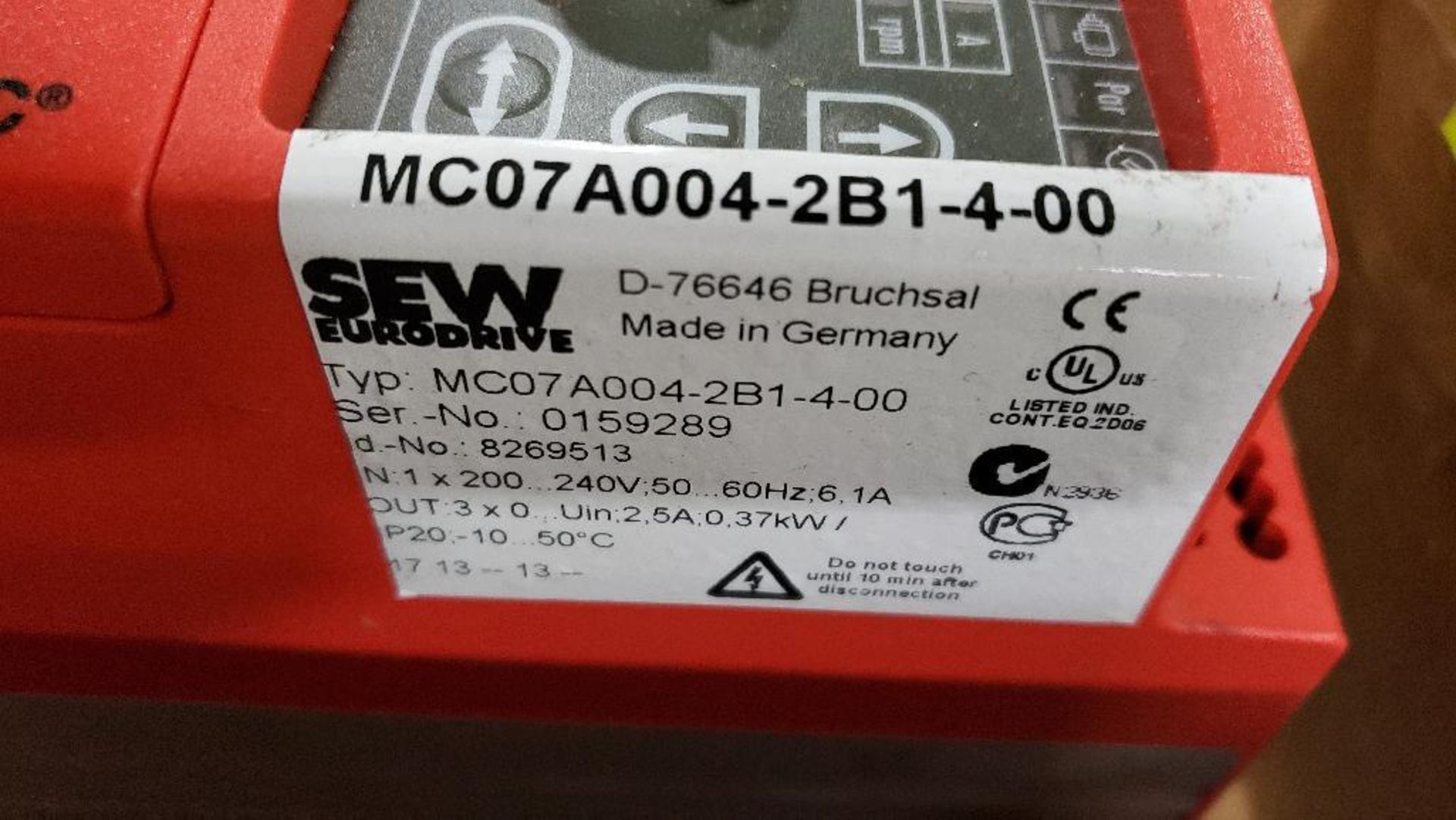 Sew Eurodrive drive. Type MC07A004-2B1-4-00. - Image 3 of 4