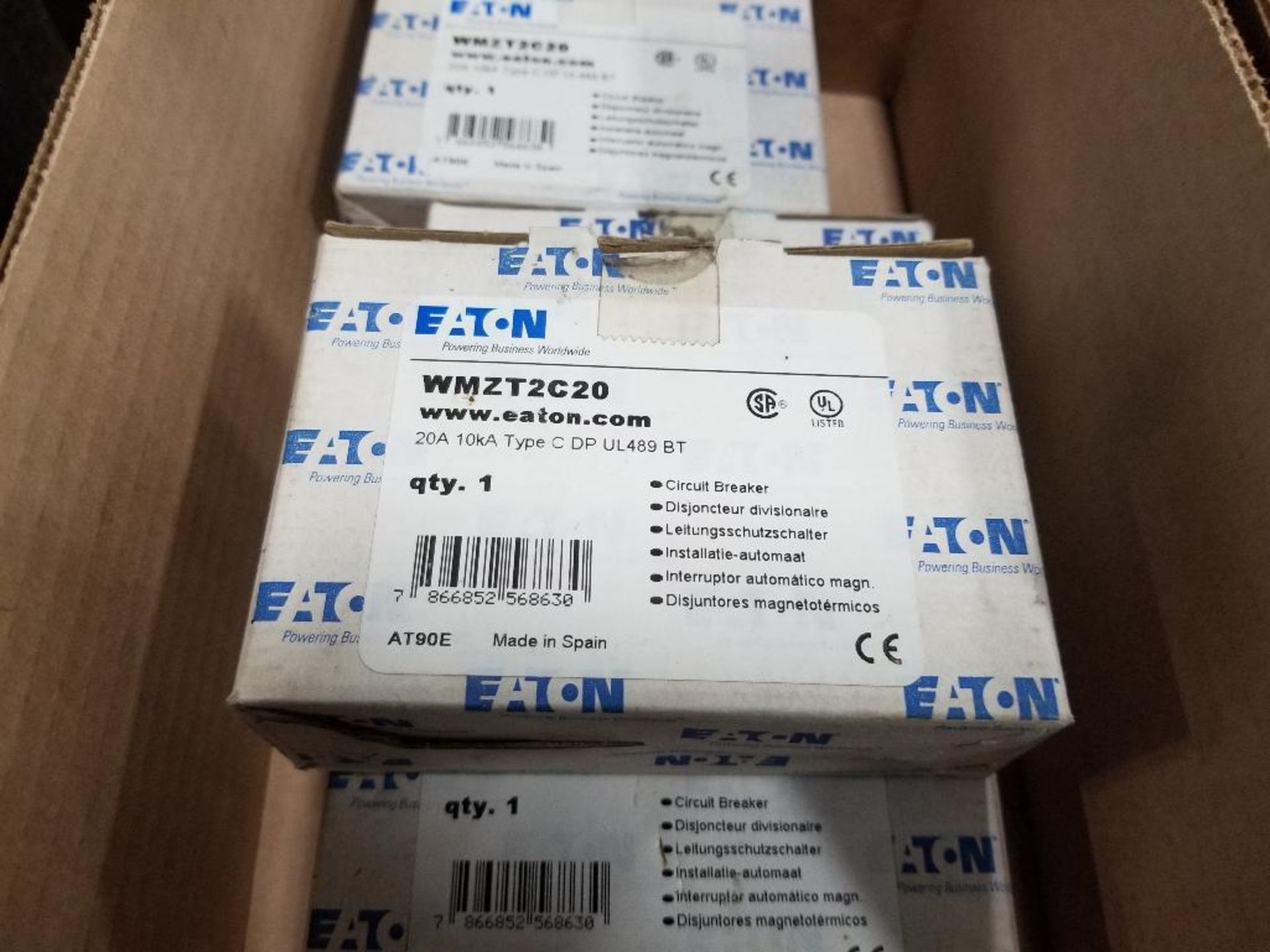 Qty 4 - Eaton breaker. Model WMZT2C20. New in box. - Image 2 of 2