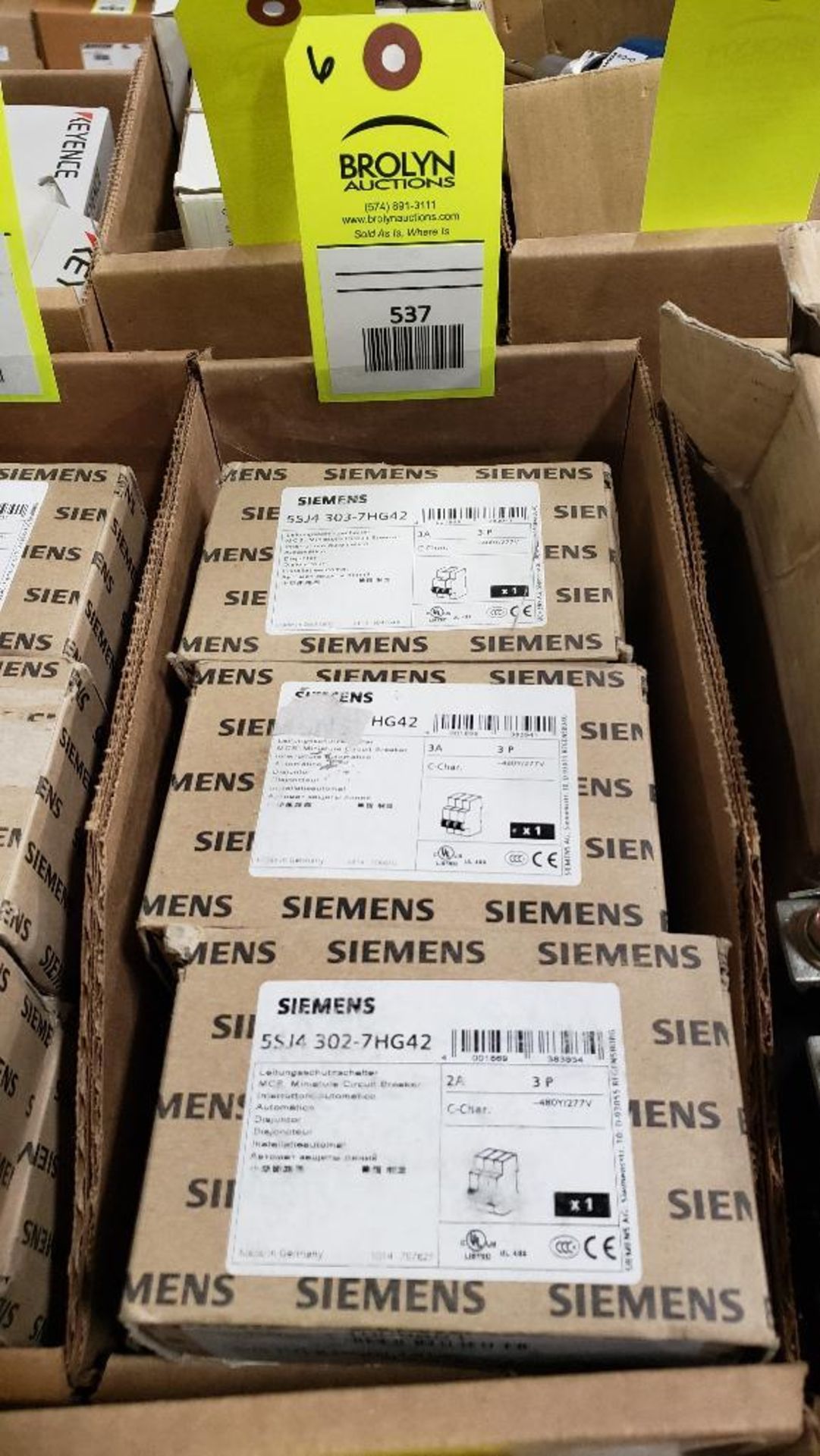 Qty 6 - Siemens breaker. Part number 5SJ4-303-7HG42. New.