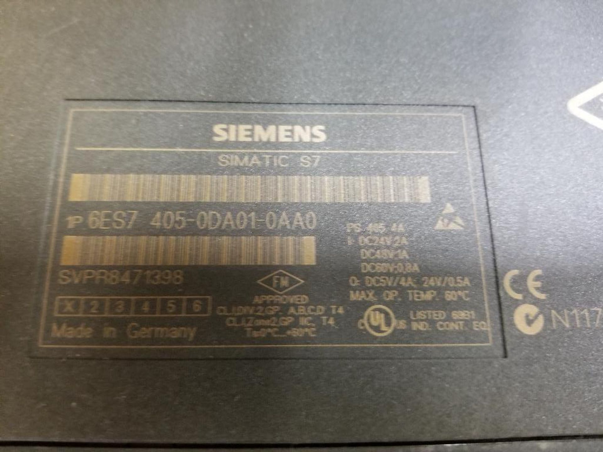 Siemens Simatic control card. Model 6ES7-405-0DA01-0AA0. - Image 2 of 4