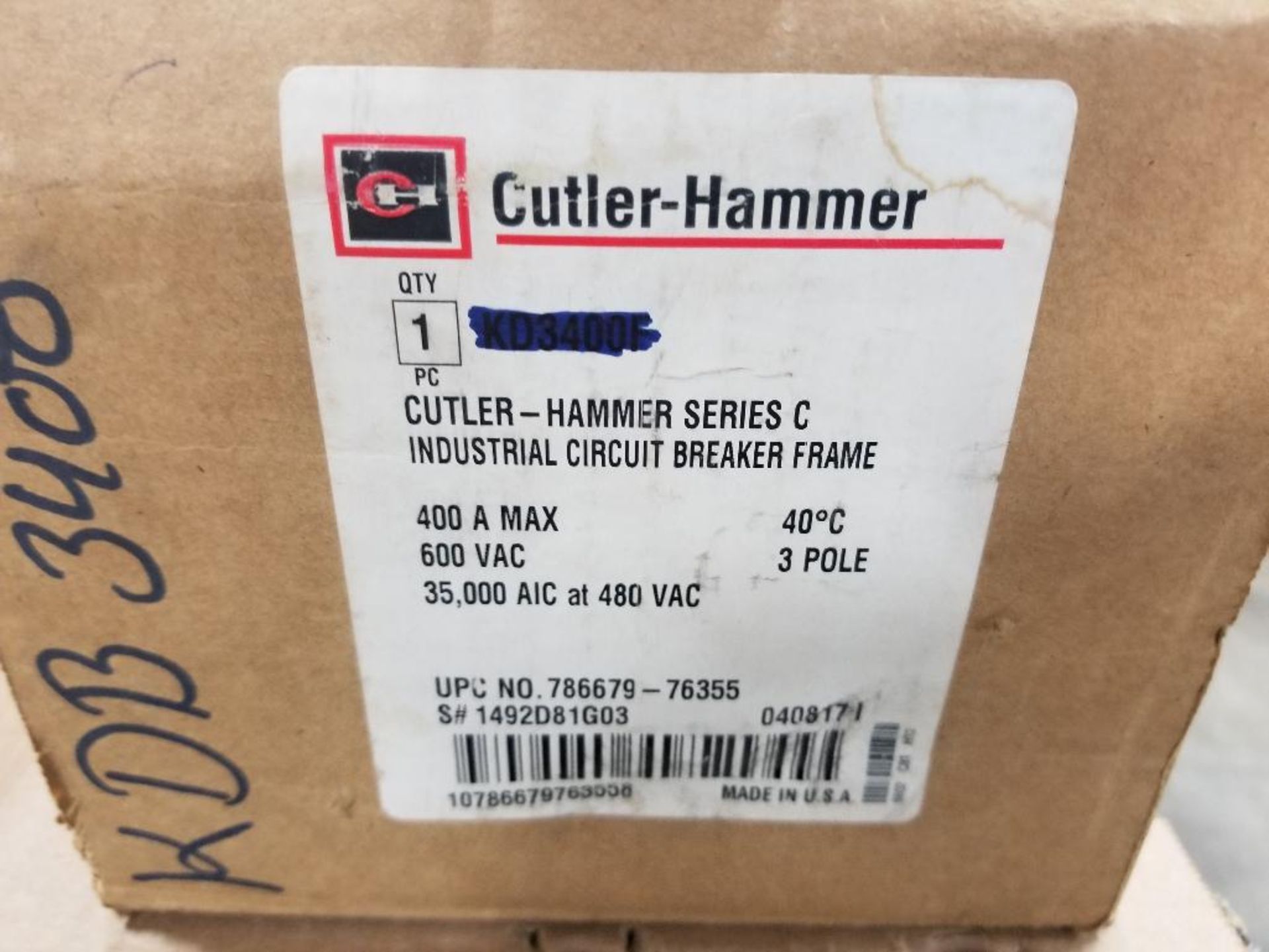 400amp Cutler Hammer breaker. Model KDB-3400. New in box. - Image 2 of 2