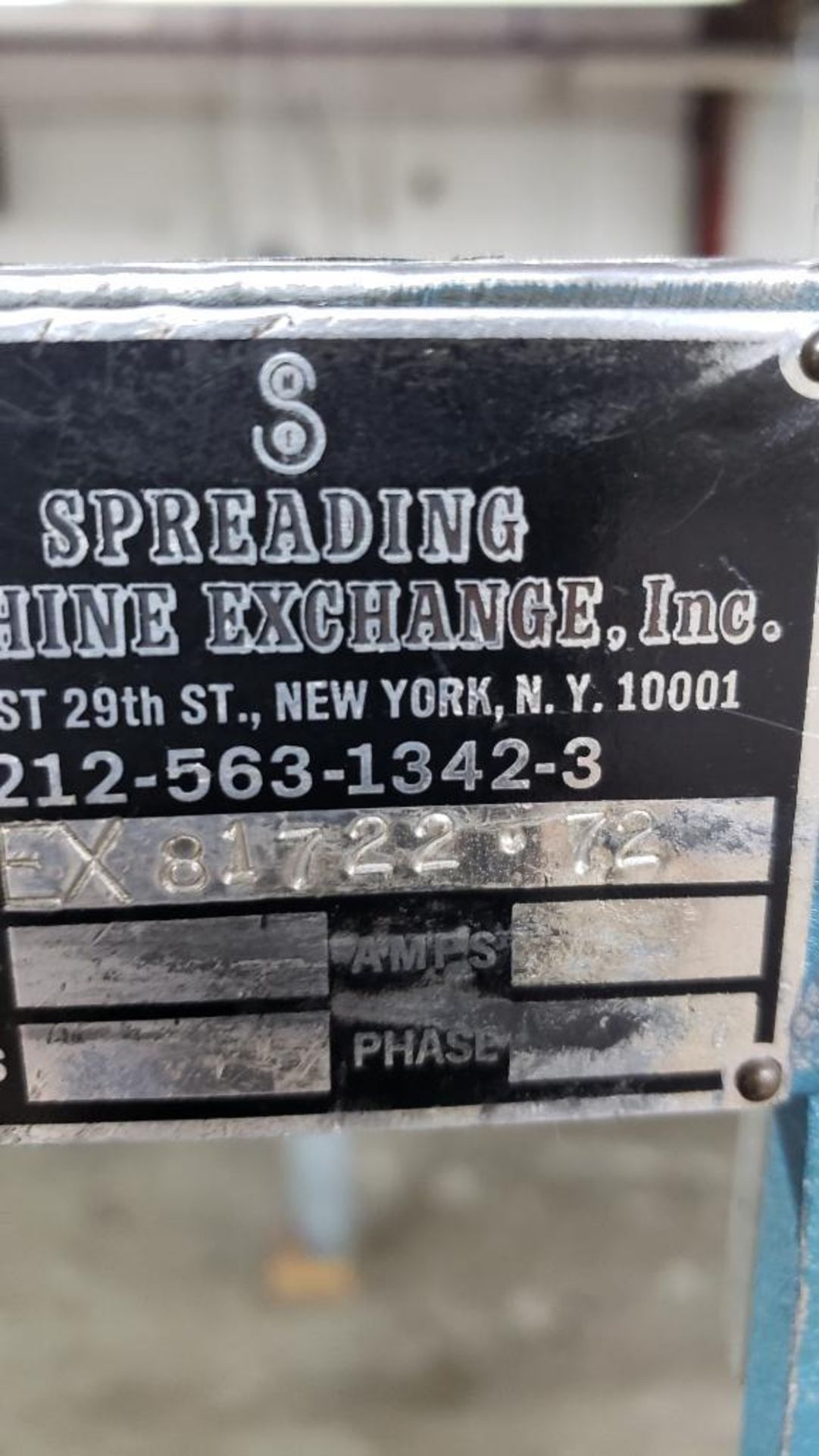 Spreading machine exchange manual unrolling machine. Model EX81722.72. - Image 3 of 3