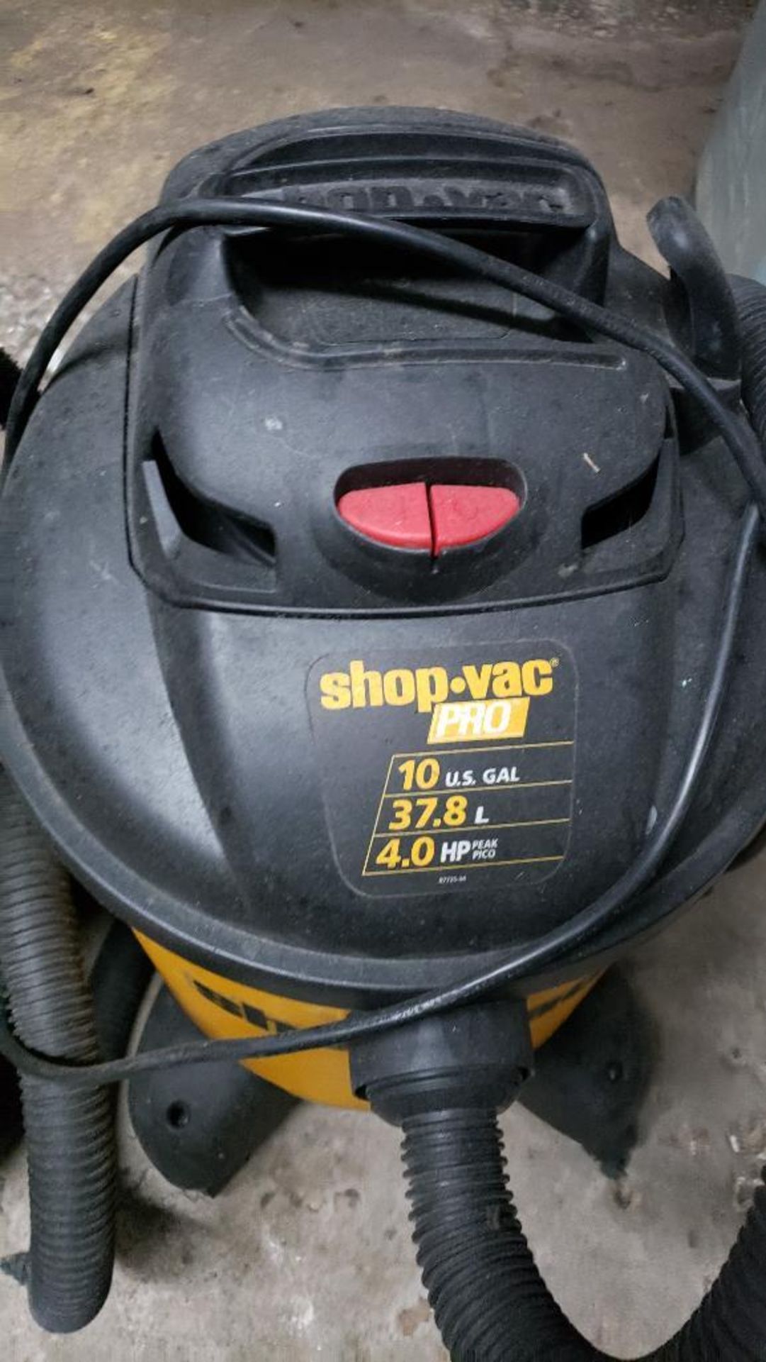 Qty 2 - Shop Vac. One 4.0hp, 10 gallon, one unmarked. - Image 3 of 4