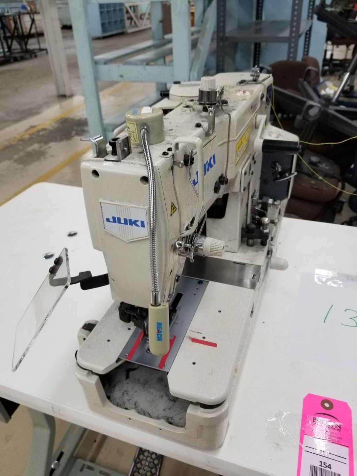 Juki button hole sewing machine. Mod LBH-783 . Ser #2LOFM00155. 3 ph 220-240v. - Image 4 of 5