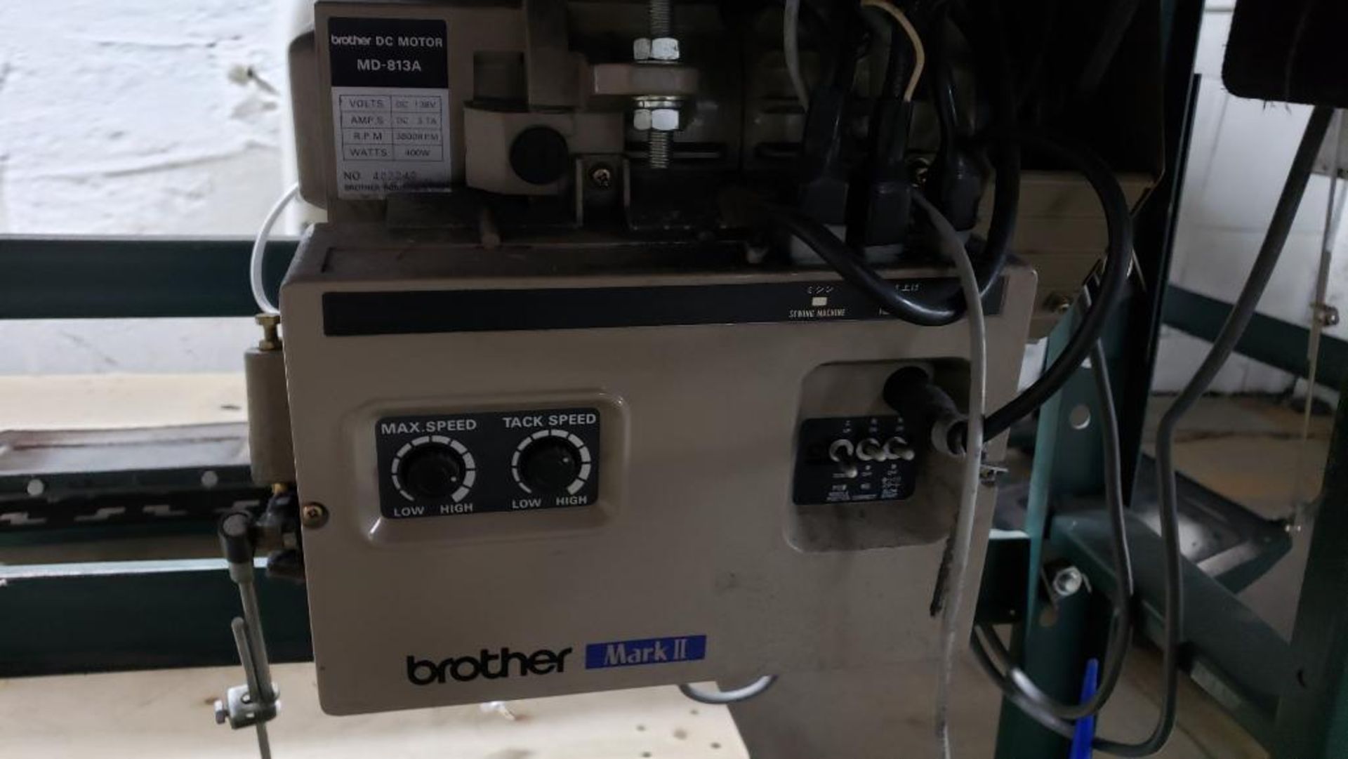 Brother industrial sewing machine. Serial #F8558973. 3 ph 220-240v. - Image 5 of 8