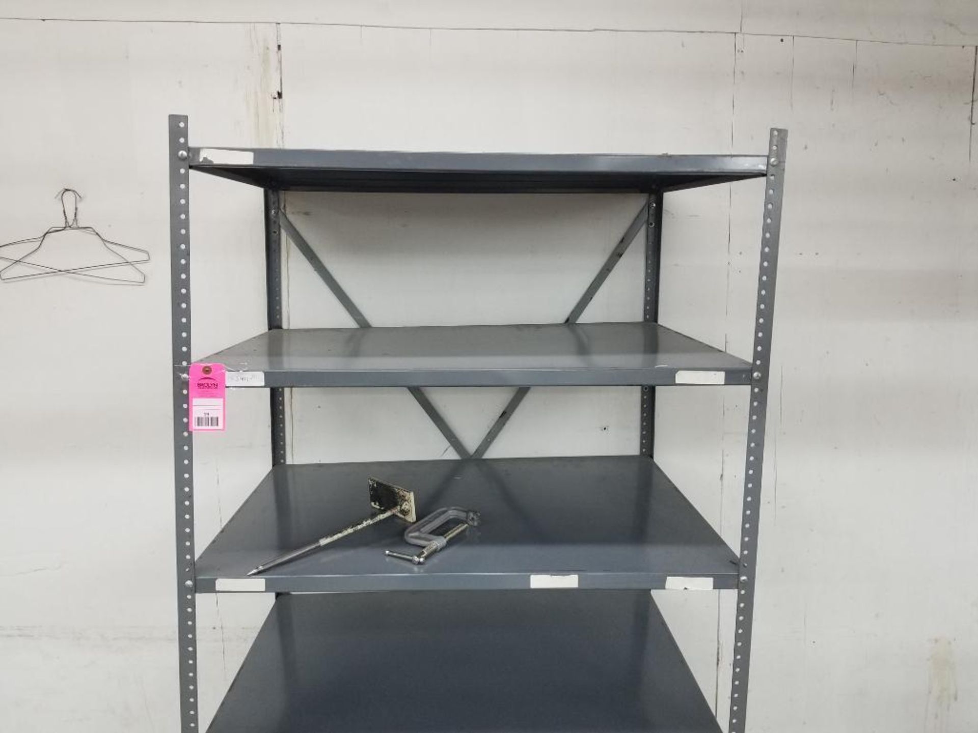 Metal pan shelving. 80x42x29". - Image 2 of 3