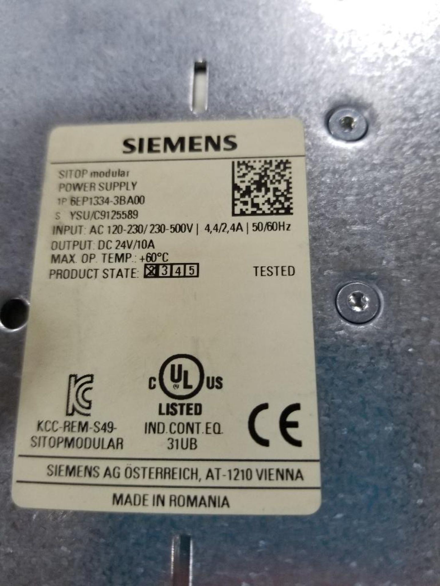 Qty 3 - Siemens Sitop power supply. Part number 6EP1334-3BA00. - Image 3 of 4