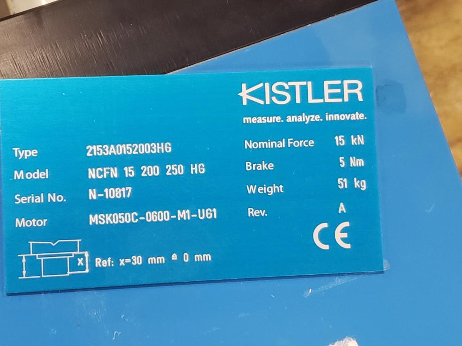 Kistler strain gage coupling. Type 2153A0152003HG. Model NCFN-15-200-250-HG. - Image 2 of 5