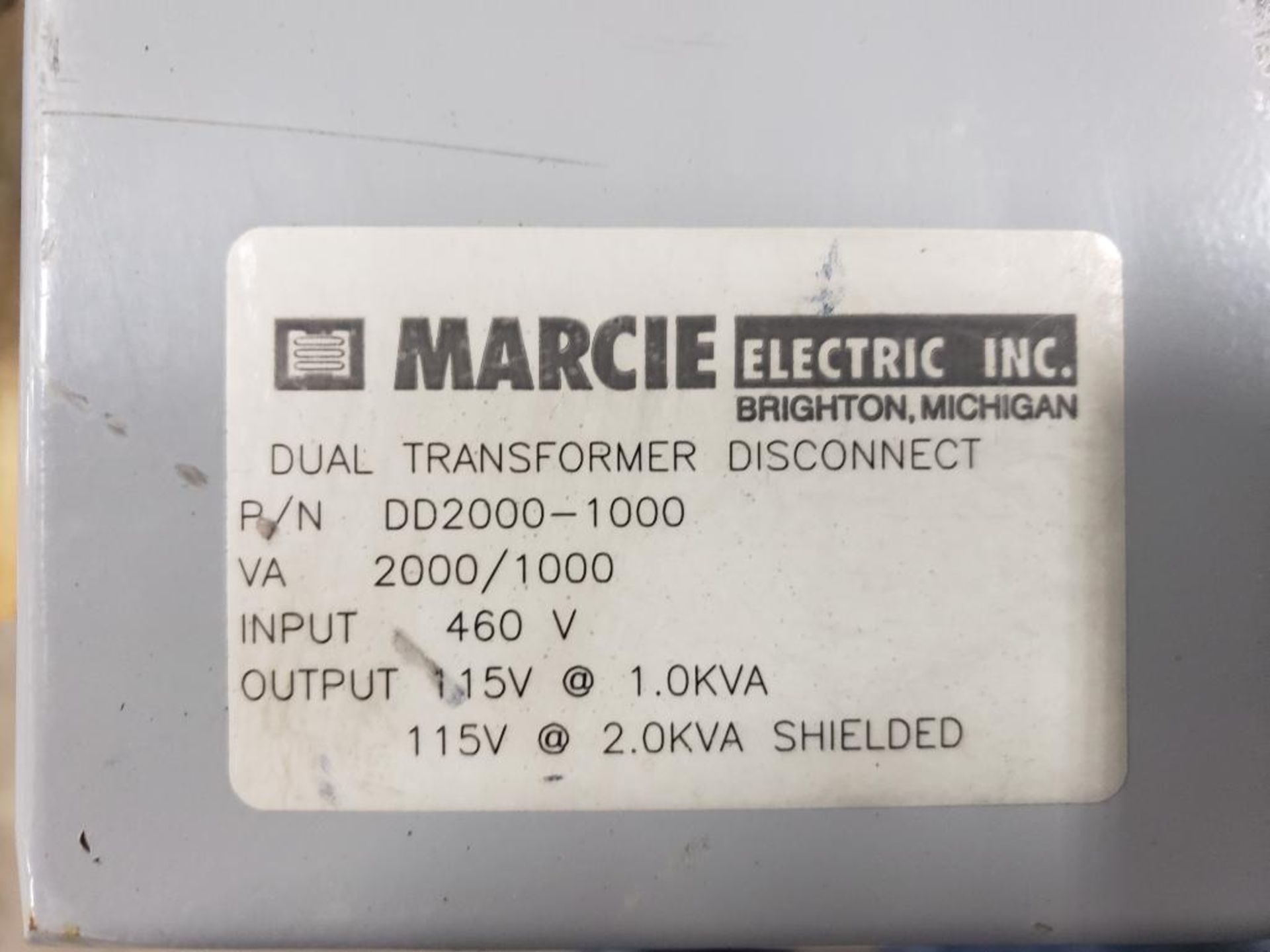 Marcie Electric dual transformer disconnect. Part number DD2000-1000. - Image 2 of 12