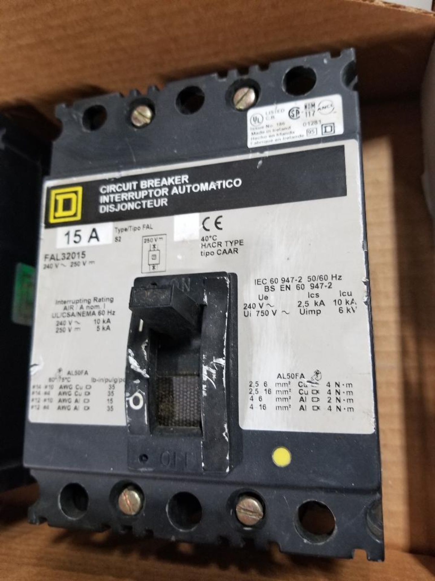 Qty 3 - Square D molded case circuit breakers. - Image 2 of 3