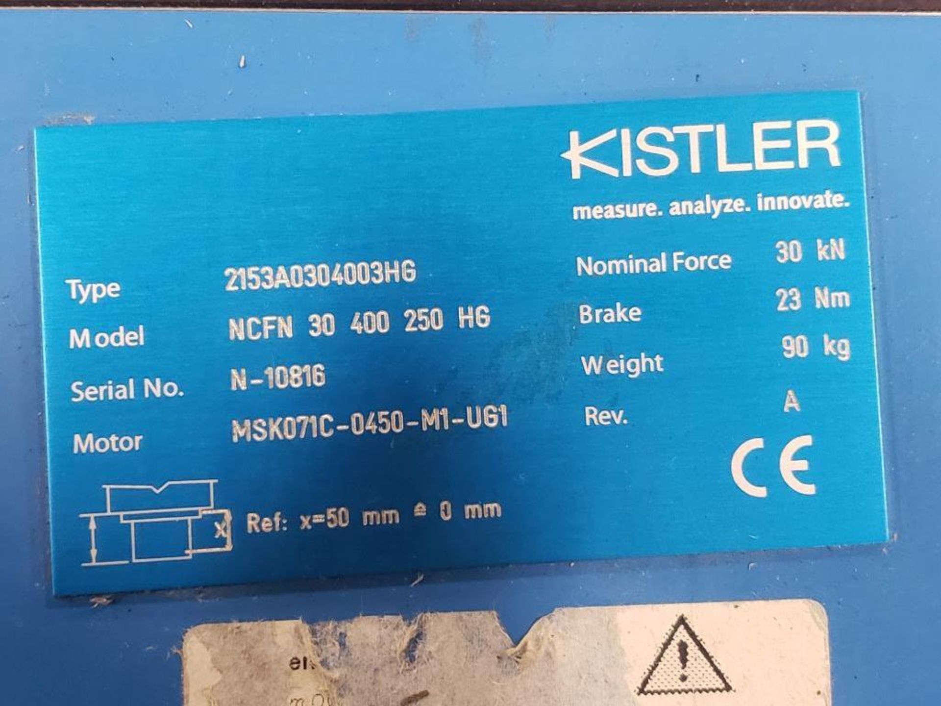 Kistler strain gage coupling. Type 2153A0304003HG. Model NCFN-30-400-250-HG. - Image 2 of 5