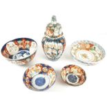 Five Pieces of Japanese Imari Pottery, some pieces circa late 19th / early 20th century, (5)