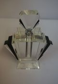 Art Deco Style Glass Atomiser, of large form, 24.5cm high