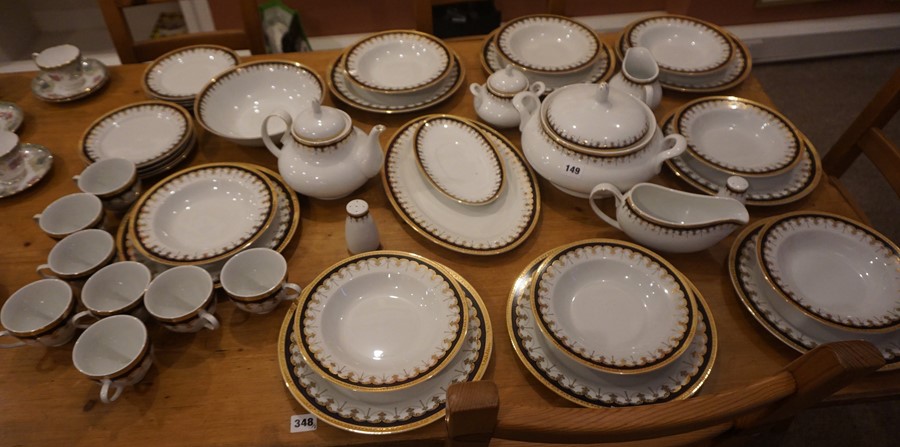 Part Porcelain Dinner Set by Pegasus, Approximately 30 pieces