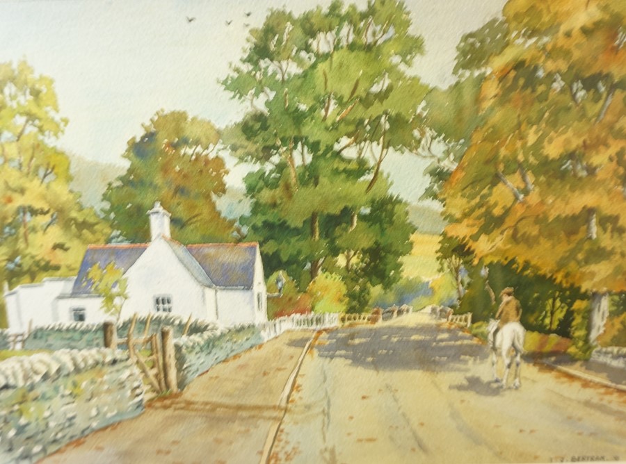 T.J Bertram (Scottish) "Early Autumn the Tollhouse Inerleithen" "Wintering Sheep Traquair" West Bold - Image 4 of 4