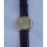 Tissot 1853 Swiss Made Dress Wristwatch, the champagne dial having baton markers and date