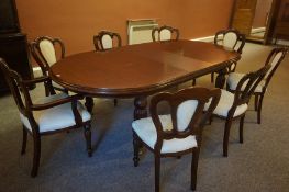 Victorian Style Mahogany Extending Dining Table, Having one additional leaf, also with a set of