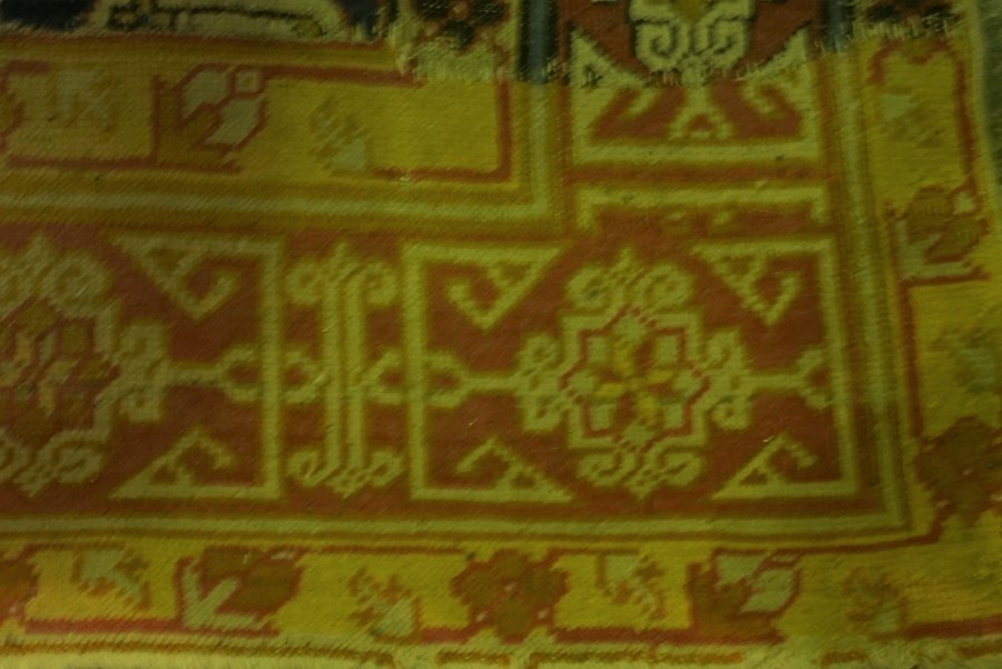 Shirvan Kuba Rug (Caucasian) Decorated with allover floral and geometric motifs on a red and blue - Image 7 of 7