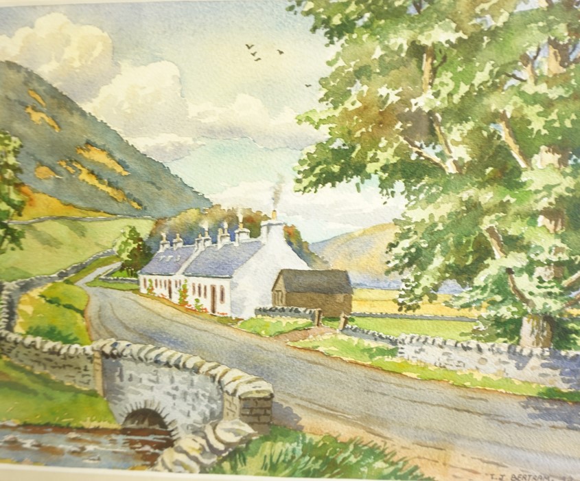T.J Bertram (Scottish) "Early Autumn the Tollhouse Inerleithen" "Wintering Sheep Traquair" West Bold - Image 3 of 4