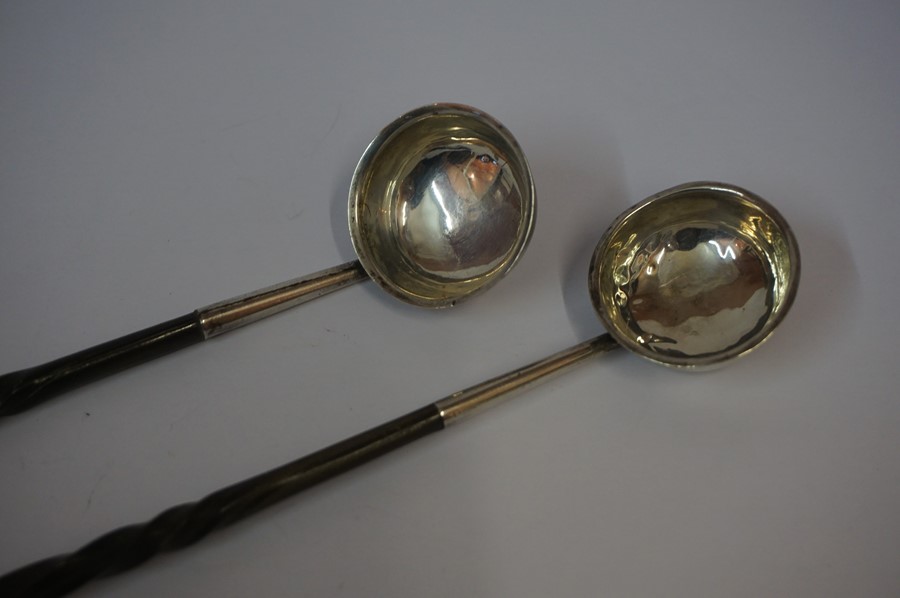 Two George III Style Silver Toddy Ladles, 22cm long, (2) - Image 2 of 3