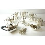 Quantity of Silver Plated Wares, to include hotel pots, three piece tea set etc