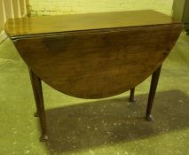 Mahogany Drop Leaf Table, circa 19th century, raised on pad foot, 72cm high, 124cm deep