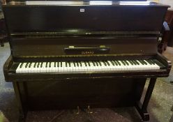 Upright Piano by Durand, Raised on castors, 115cm high, 138cm wide