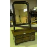 Korean Hardwood Toilet Mirror, Having a swing mirror above fitted drawers, 70cm high
