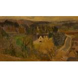 John McNairn (Scottish 1911-2009) "Selkirk" Oil on Board, signed lower right, 70cm x 121cm, to verso