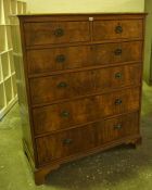 Mahogany Chest of Drawers, circa 19th century and later, Splits into two sections, Having two