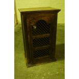 Hardwood Side Cabinet, Having a metal grill door, 87cm high, 57cm wide, 43cm deep