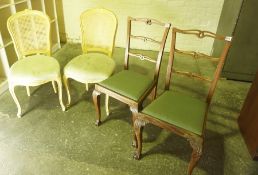 Pair of Bergere Dining Chairs, Having label to underside for William L McLean, also with a pair of