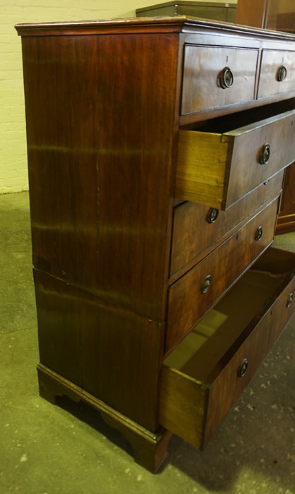 Mahogany Chest of Drawers, circa 19th century and later, Splits into two sections, Having two - Image 4 of 5