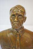 Bronze Bust of Adolf Hitler, 24cm high