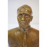 Bronze Bust of Adolf Hitler, 24cm high