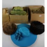 Assorted Dress Hats, some examples boxed and retailed by Jenners of Edinburgh, approximately 10 in