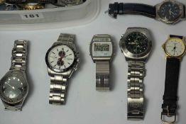 Quantity of Mens Quartz Wristwatches, to include a Royal Marine Commando, Avia, Accurist, Bugle