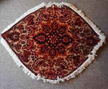 Bakhtiar Rug, Decorated with allover floral medallions on a beige ground, 143cm x 108cm