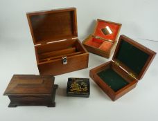 Three Boxes of Assorted Collectors Boxes, to include musical jewellery boxes, cutlery boxes etc,