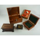 Three Boxes of Assorted Collectors Boxes, to include musical jewellery boxes, cutlery boxes etc,