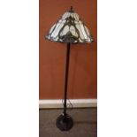 Tiffany Style Floor Lamp with Shade, fitted for electricity, 164cm high