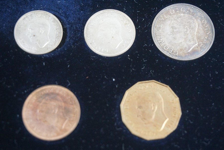 George VI 1937 Specimen Coin Set, Crown through to Farthing, in original tooled red leather case - Image 5 of 6