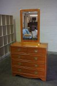 Ships Style Chest of Drawers, Having two short drawers above three long drawers, Decorated with gilt